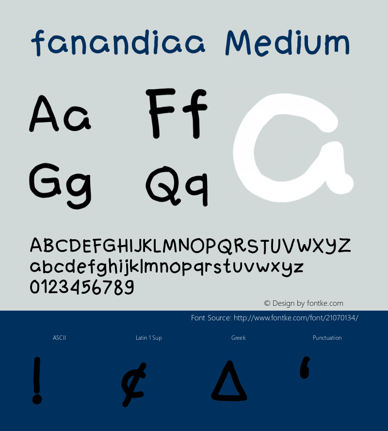 fanandiaa Version 1.0 Font Sample