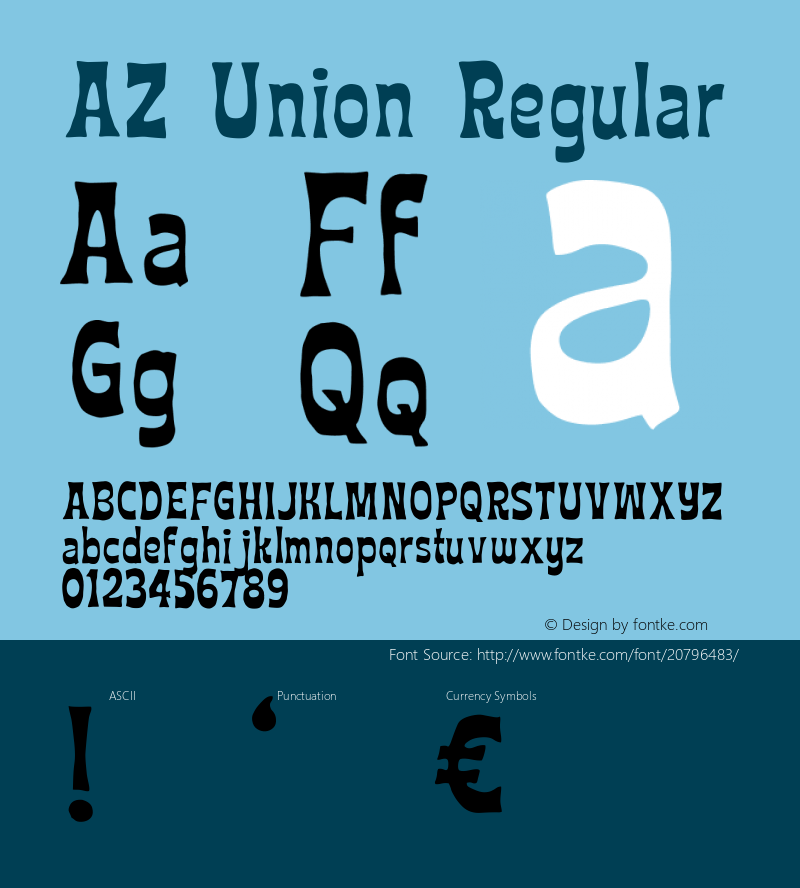 AZ Union  Font Sample