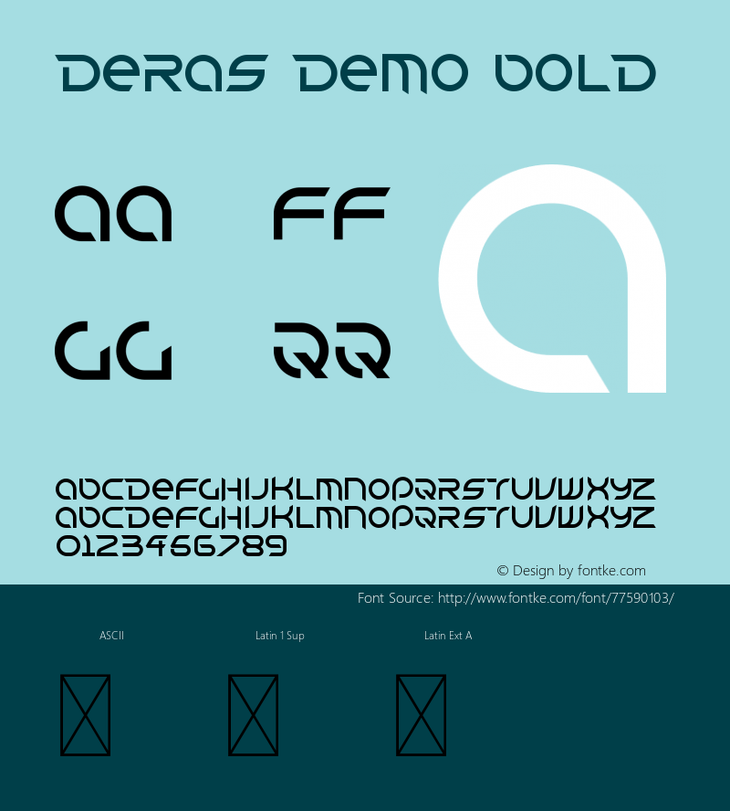 Deras Demo Bold Version 1.003;Fontself Maker 3.5.1 Font Sample