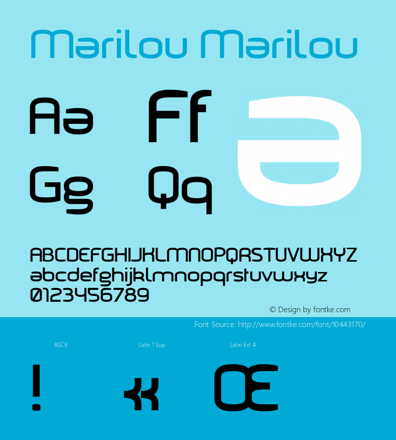 Marilou Marilou Version 1.000 Font Sample