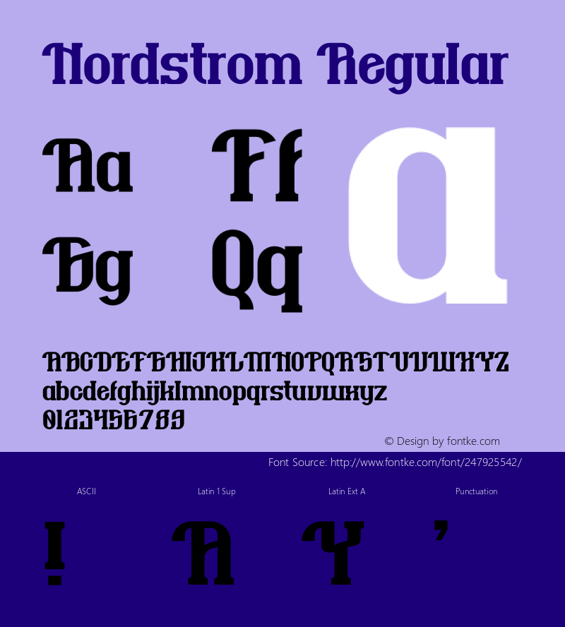 Nordstrom Version 1.001;Fontself Maker 3.5.7图片样张