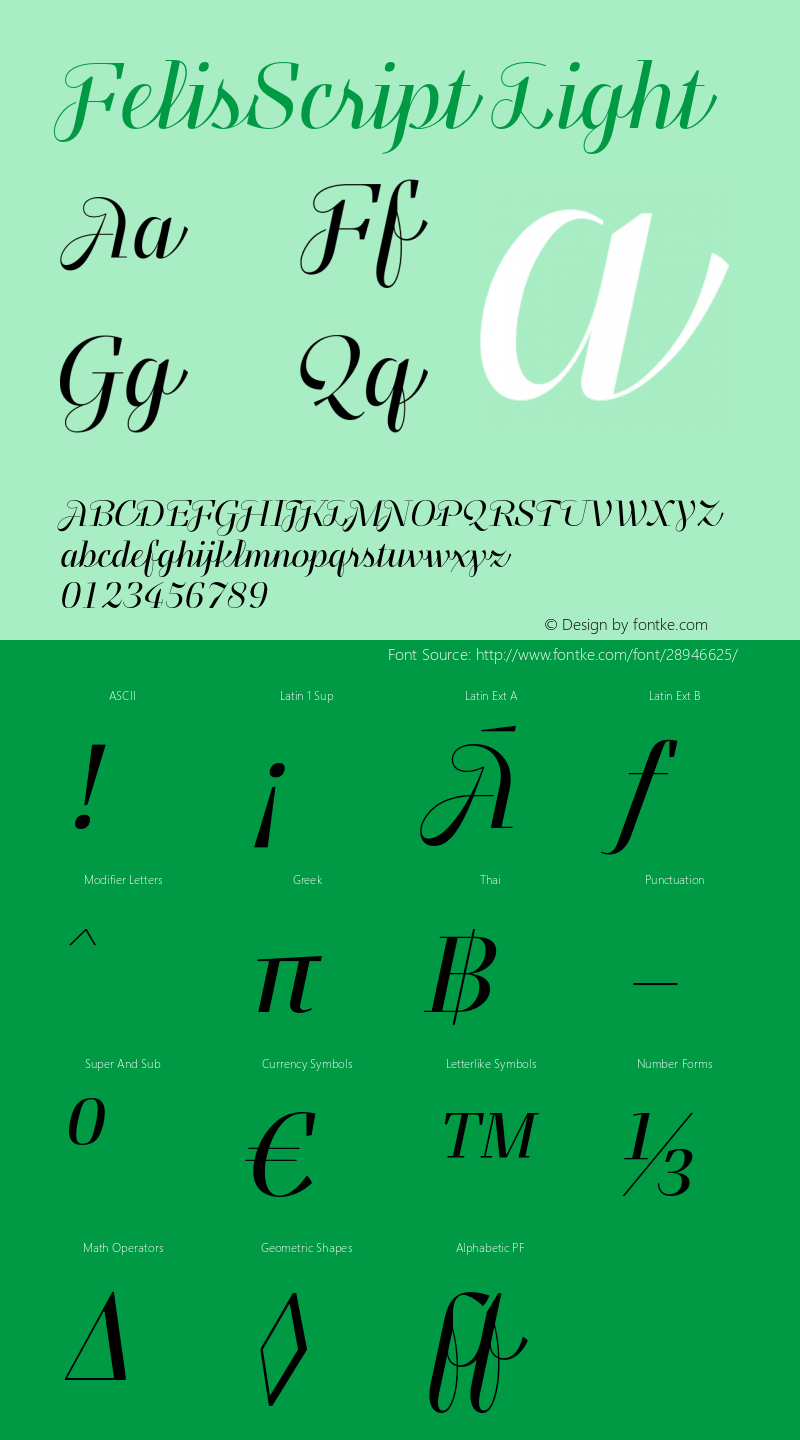 FelisScript-Light Version 1.000;com.myfonts.easy.typomancer.felis-script.light.wfkit2.version.4mf3 Font Sample