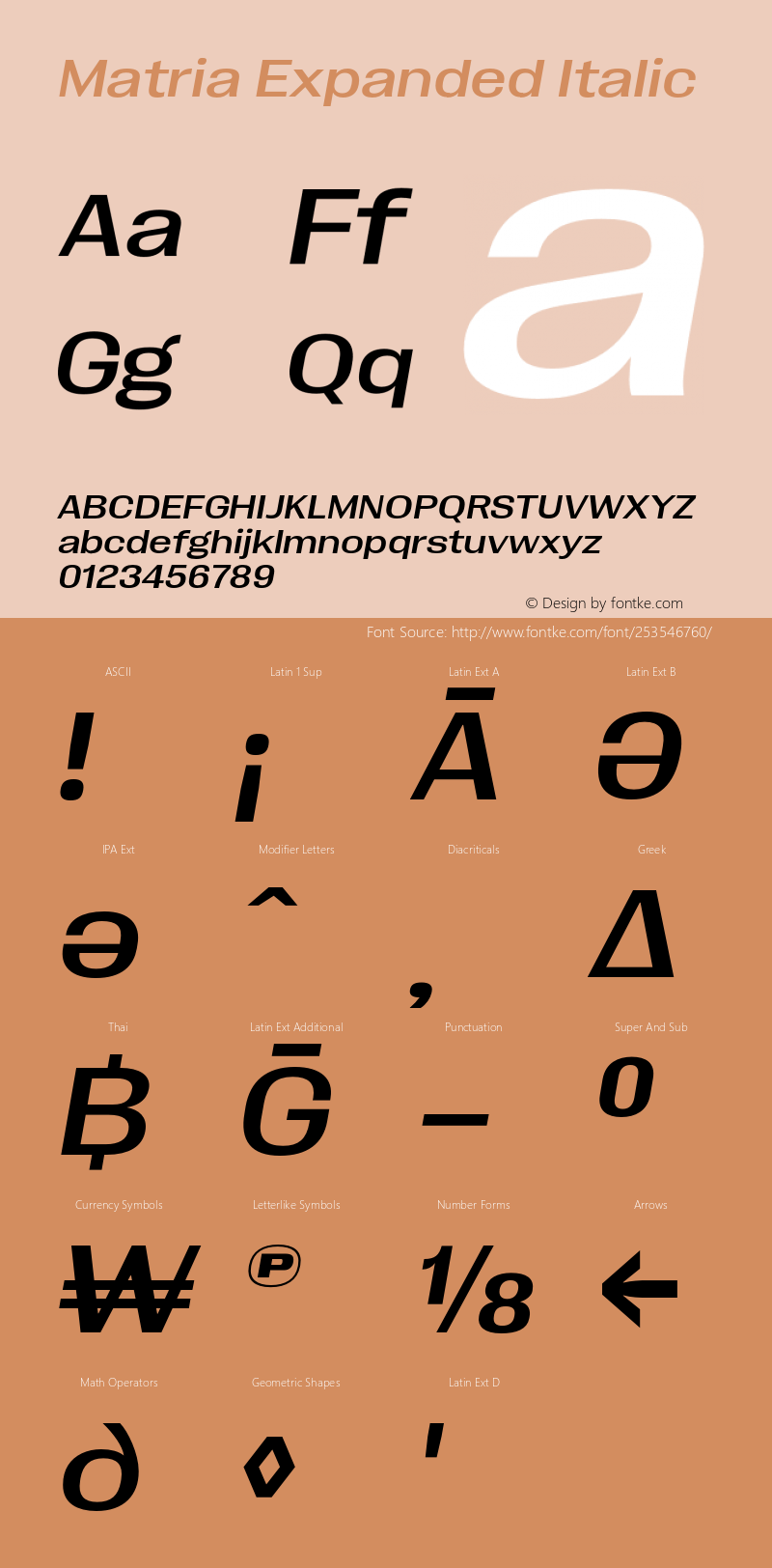 Matria Expanded Italic Version 1.001图片样张