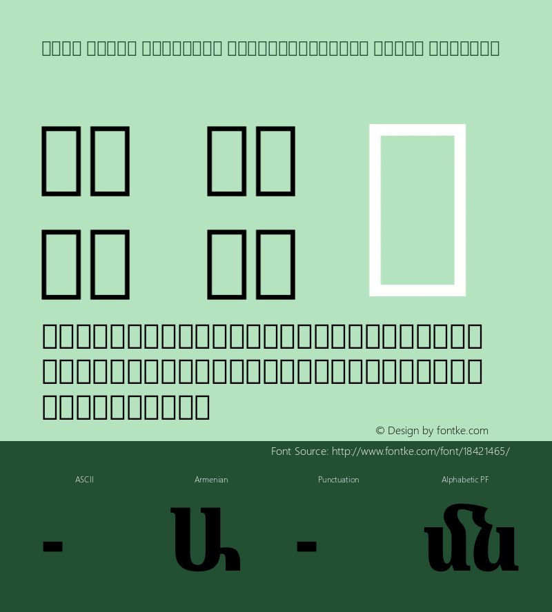 Noto Serif Armenian ExtraCondensed Black Regular Version 1.901 Font Sample