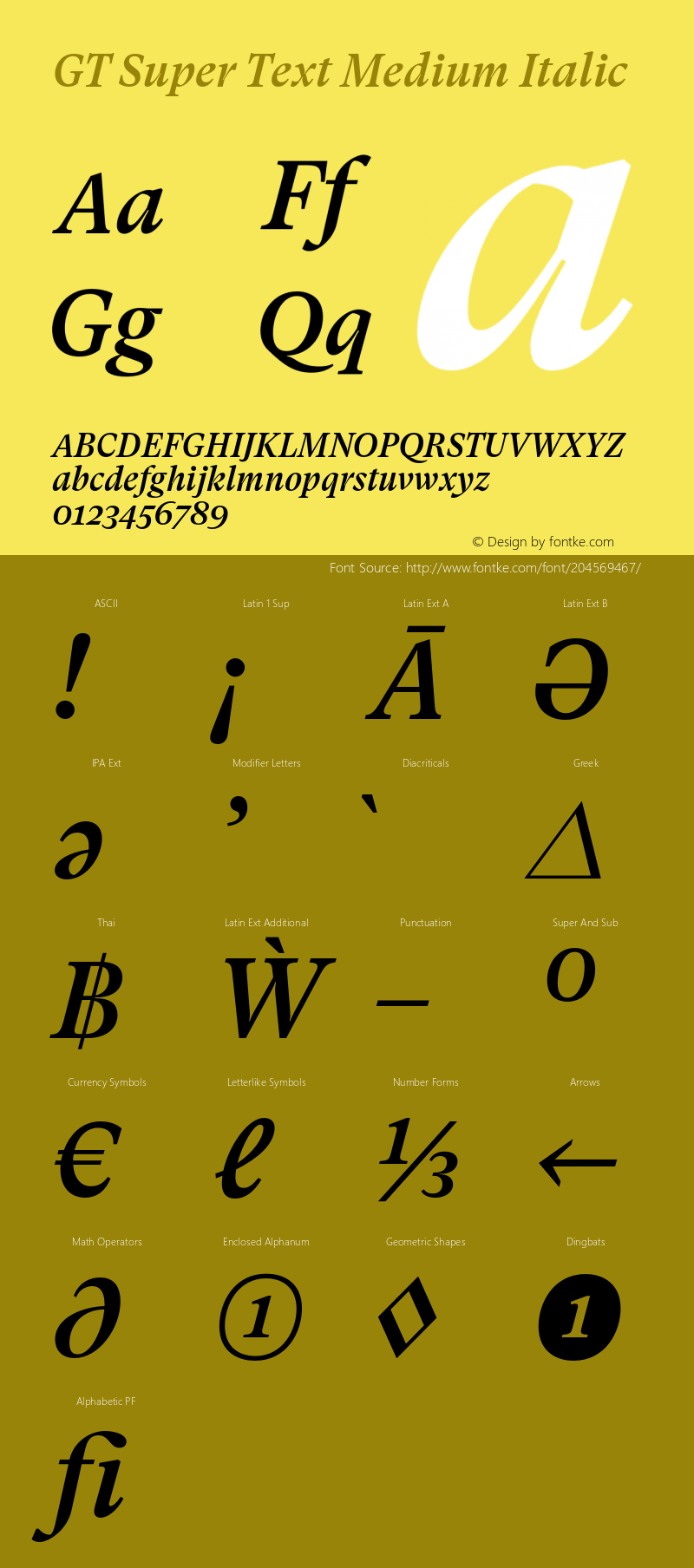 GT Super Text Medium Italic Version 2.000;hotconv 1.0.109;makeotfexe 2.5.65596图片样张