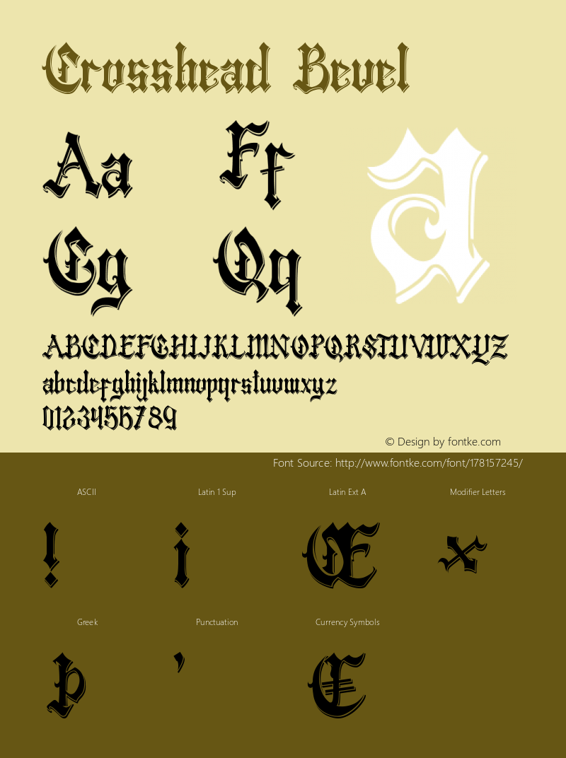 Crosshead Bevel Version 1.001;Fontself Maker 3.5.4图片样张