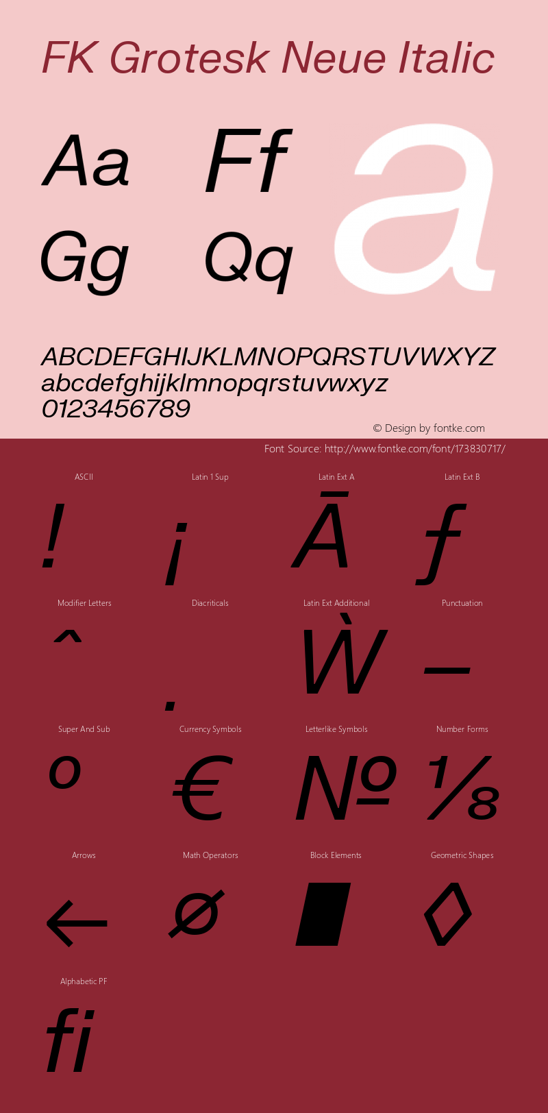 FK Grotesk Neue Italic Version 1.106; ttfautohint (v1.8.3)图片样张