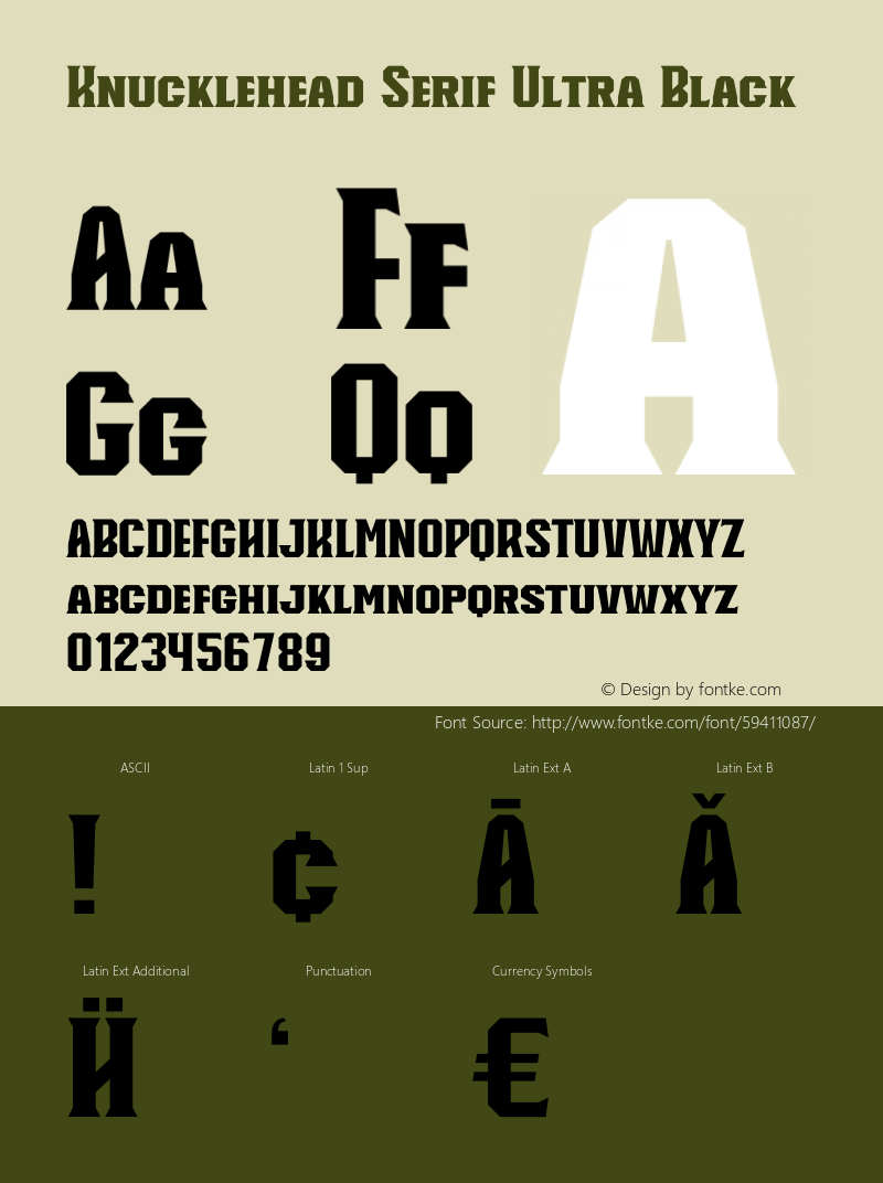 Knucklehead Serif Ultra Black Version 1.003;Fontself Maker 3.5.1 Font Sample