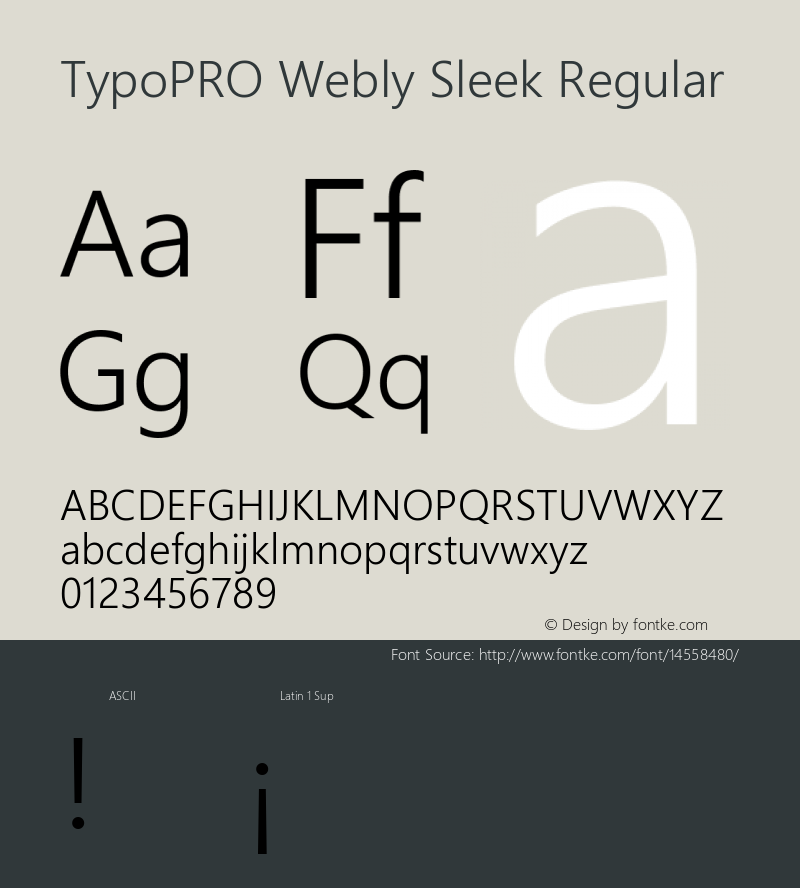 TypoPRO Webly Sleek Regular Version 0.10 January 23, 2013 Font Sample