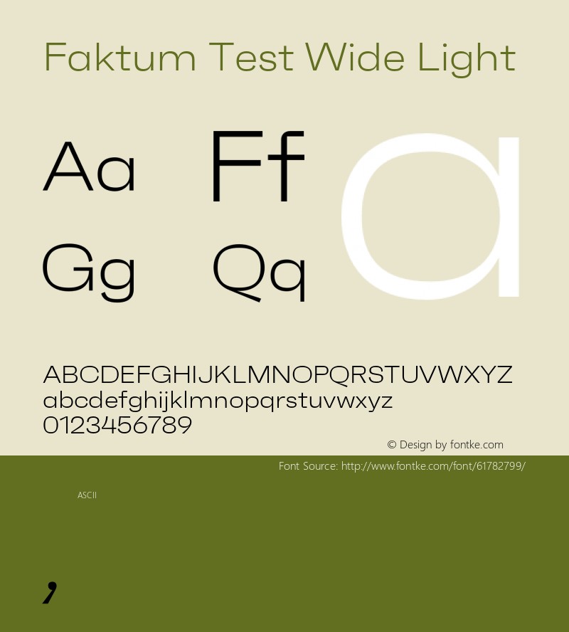 Faktum Test Wide Light Version 1.001;PS 001.001;hotconv 1.0.88;makeotf.lib2.5.64775 Font Sample
