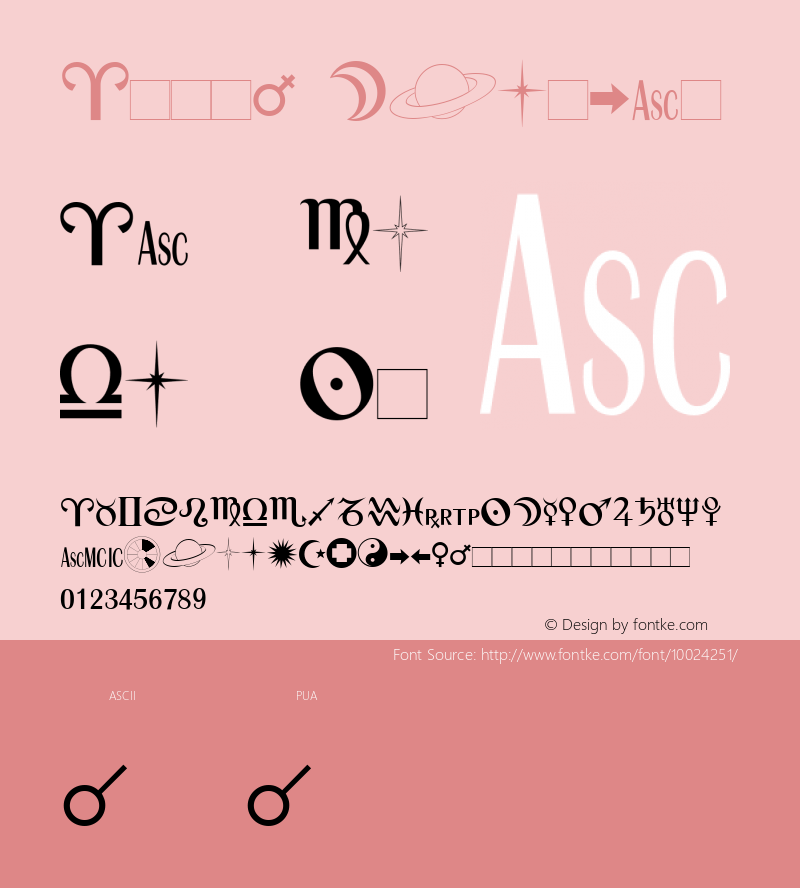 Astro Regular Version 1.00 Font Sample