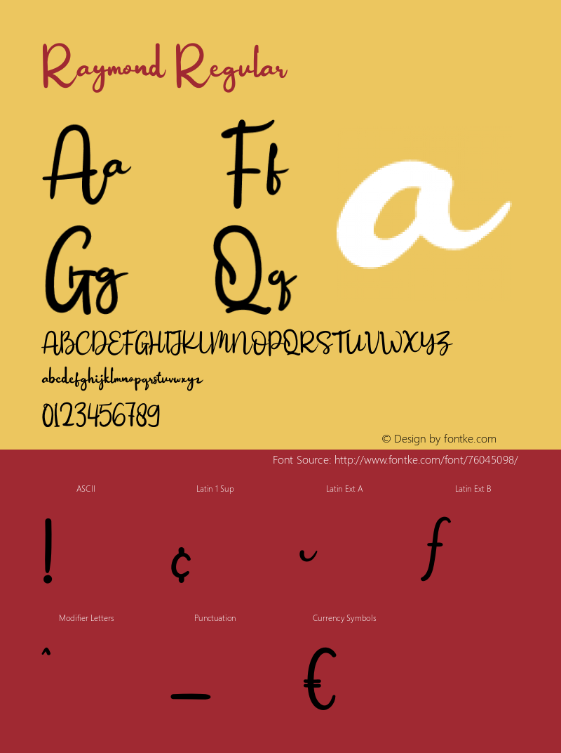 Raymond Version 1.001;Fontself Maker 3.5.1 Font Sample