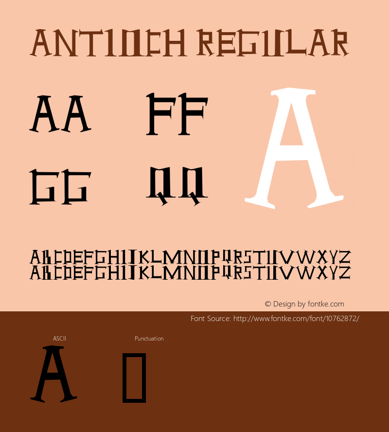 Antioch Regular 1.8634 Font Sample
