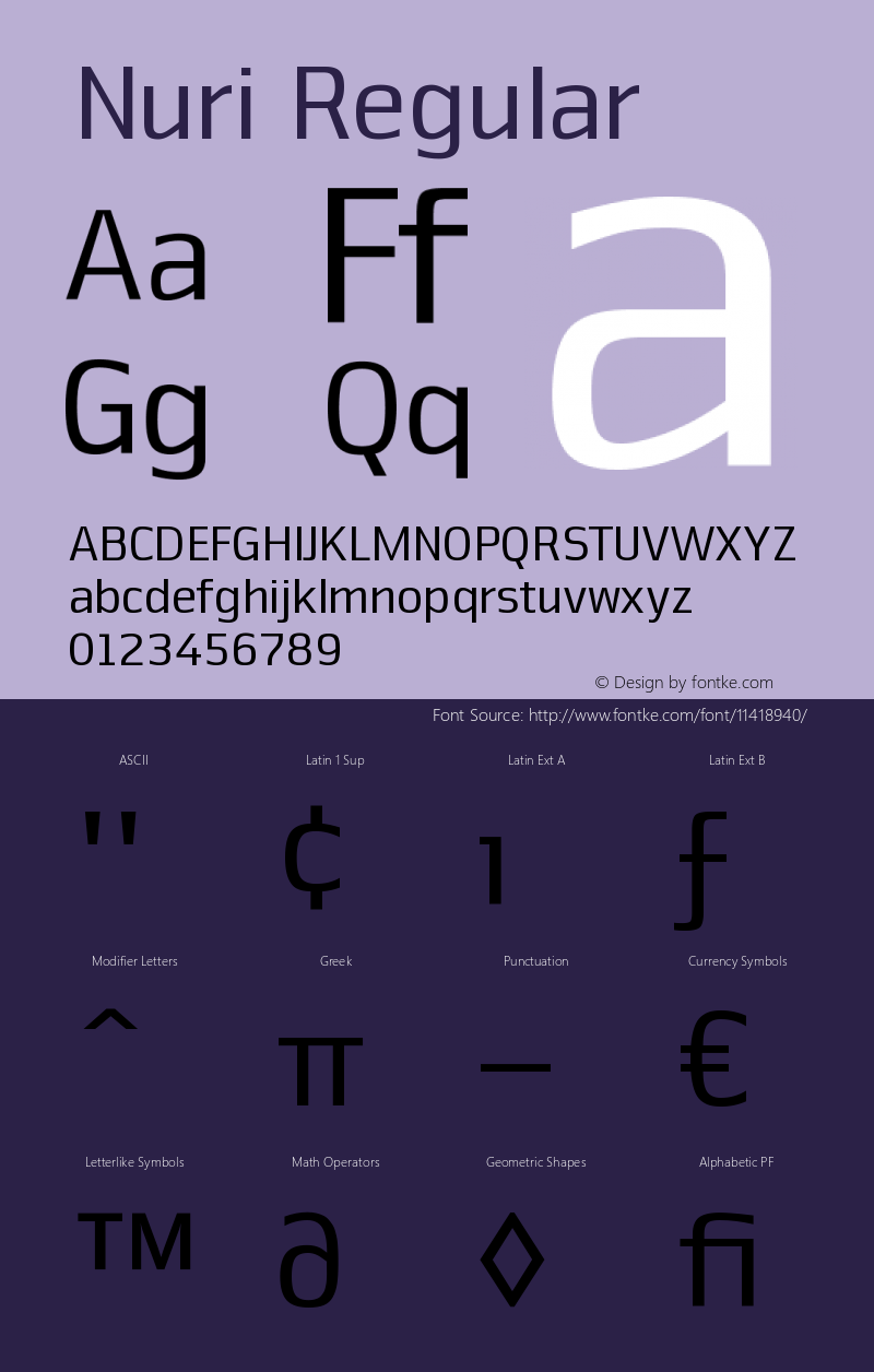 Nuri Regular Version 001.000 Font Sample