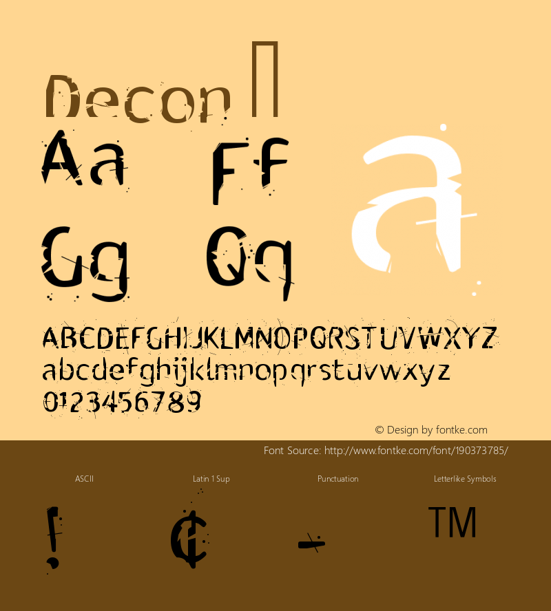 ☞Decon Macromedia Fontographer 4.1.5 30/8/04; ttfautohint (v1.5);com.myfonts.easy.phatphonts.decon.decon.wfkit2.version.2gd1图片样张