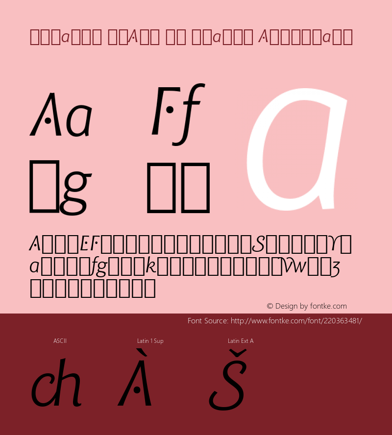 Chianti ItAlt BT Italic Alternate Version 1.01 emb4-OT图片样张