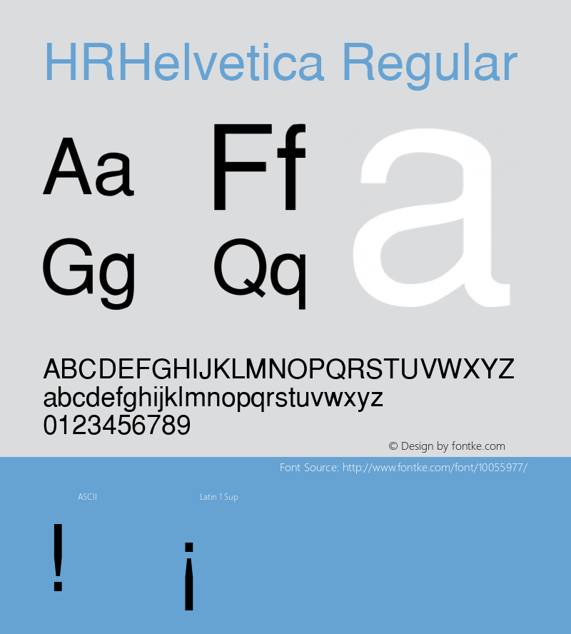 HRHelvetica Regular Altsys Metamorphosis:4/21/92 Font Sample