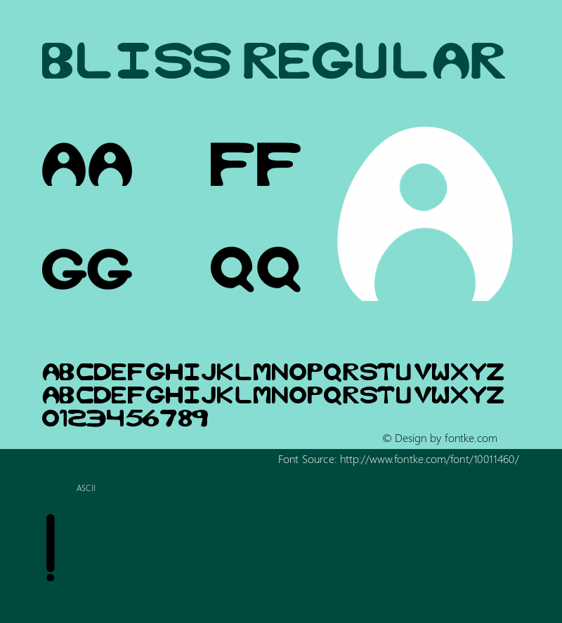 Bliss Regular Unknown Font Sample