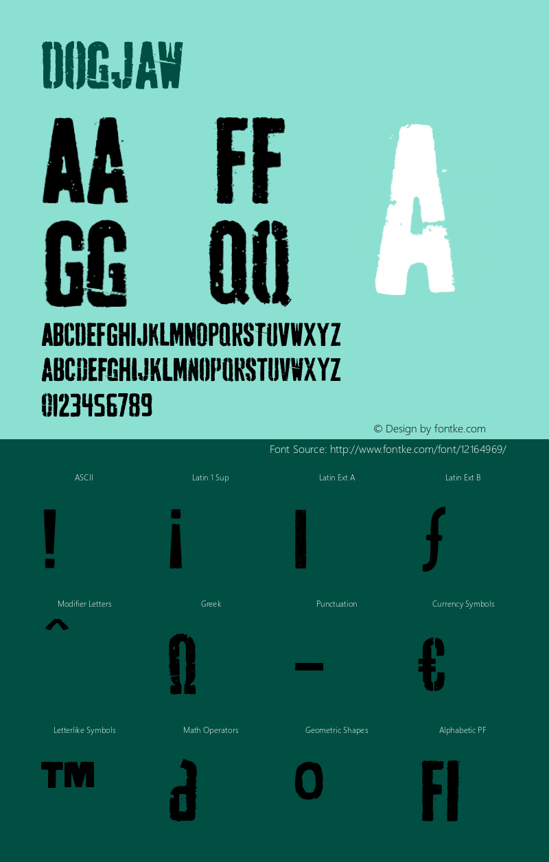 Dogjaw ☞ Version 1.001 2014;com.myfonts.easy.aerotype.dogjaw.regular.wfkit2.version.4fen Font Sample