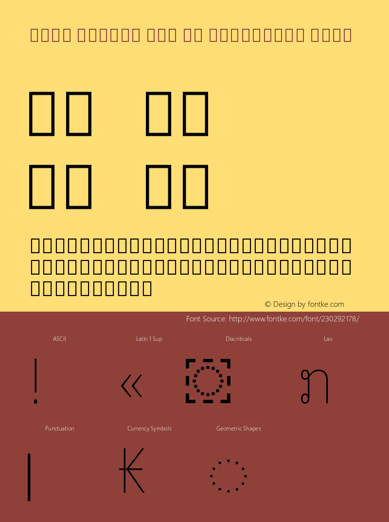 Noto Looped Lao UI Condensed Thin Version 1.00图片样张