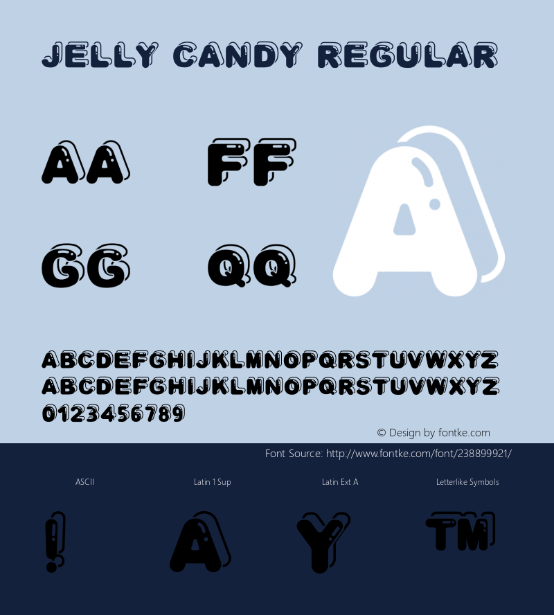 Jelly Candy Version 1.002;Fontself Maker 3.5.1图片样张