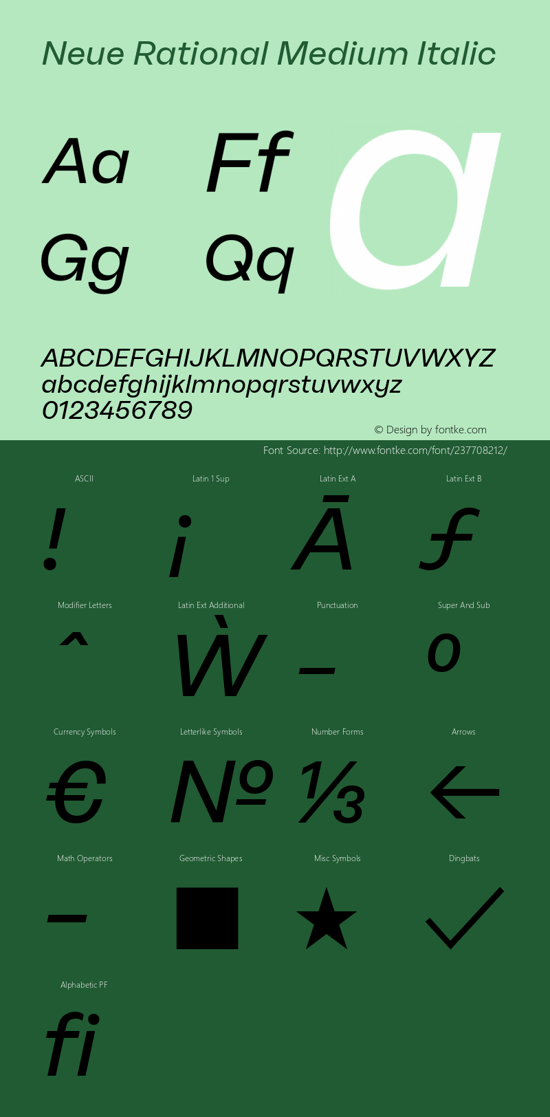 Neue Rational Medium Italic Version 1.000图片样张