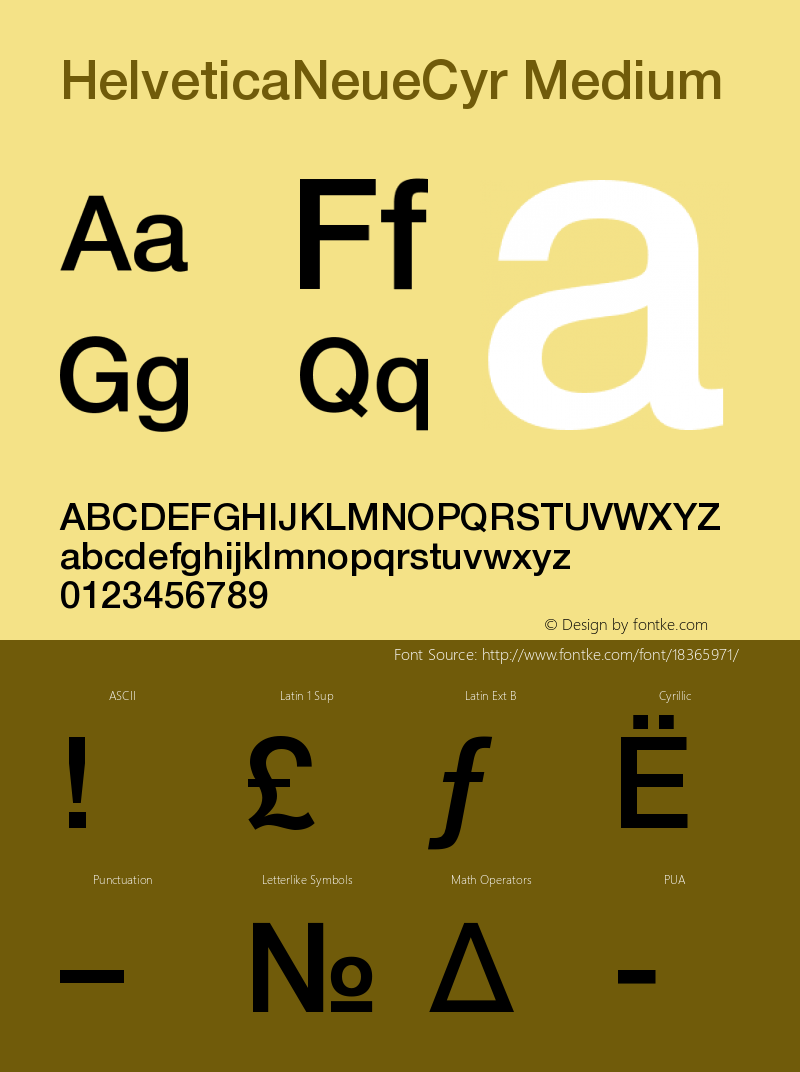 HelveticaNeueCyr Medium 001.000 Font Sample
