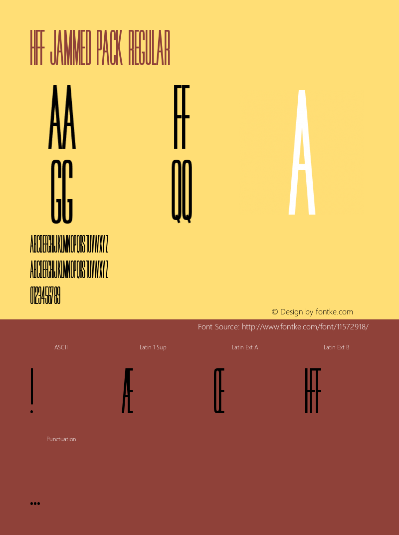 HFF Jammed Pack Regular Version 1.000 Font Sample