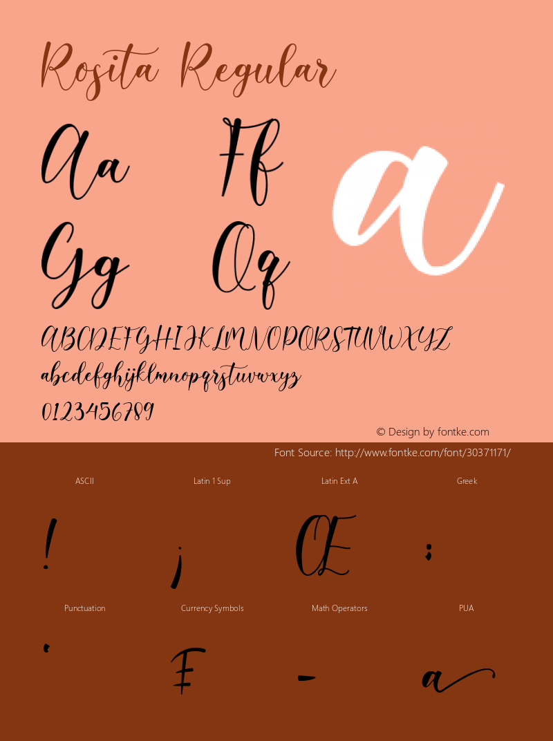 Rosita Version 1.00;May 20, 2019;FontCreator 11.5.0.2430 64-bit Font Sample