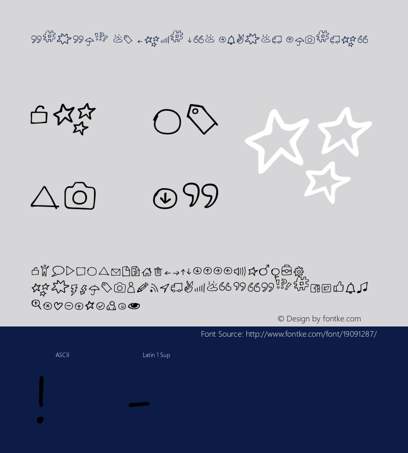 subset of Manu Pro Symbol Regular Version 001.000 Font Sample