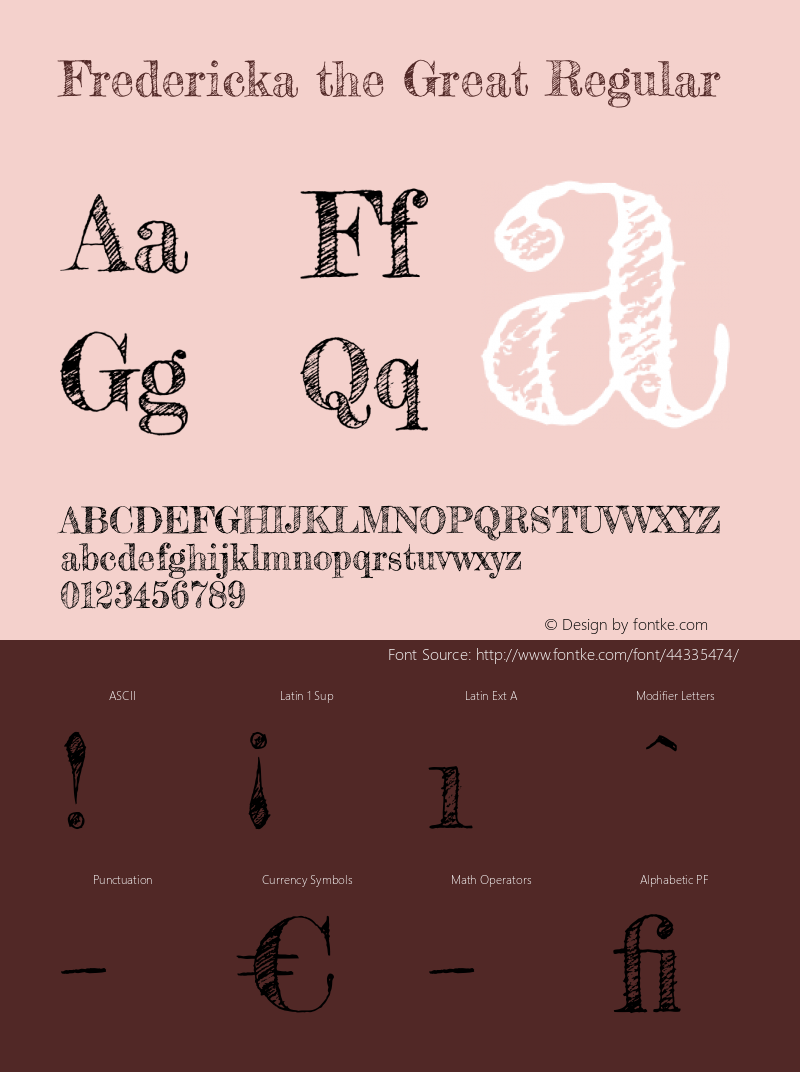 Fredericka the Great Version 1.001 Font Sample
