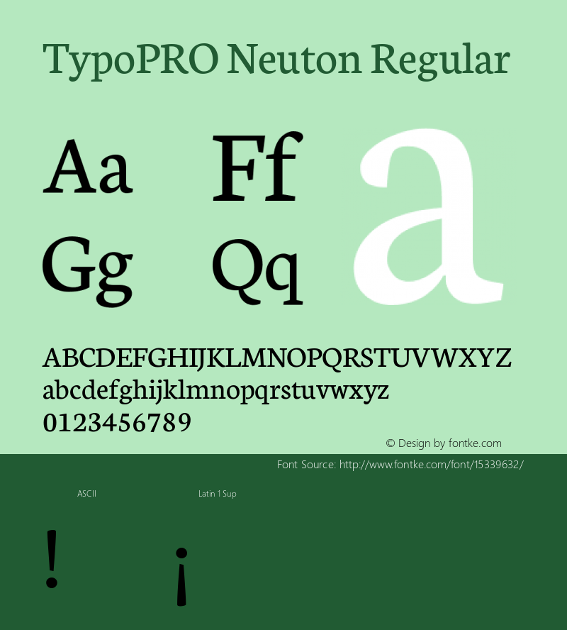 TypoPRO Neuton Regular Version 1.46 Font Sample