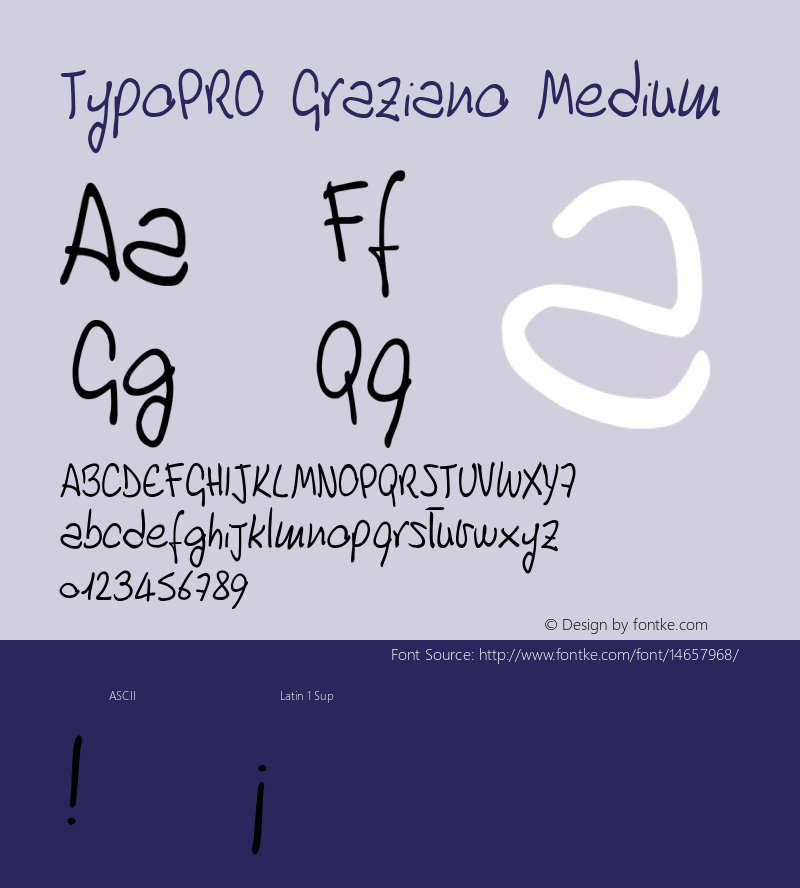 TypoPRO Graziano Medium Version 001.000 Font Sample