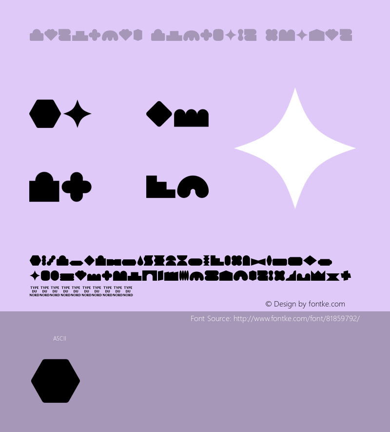 Designer Dingbats Shapes Version 0.000;hotconv 1.0.109;makeotfexe 2.5.65596 Font Sample