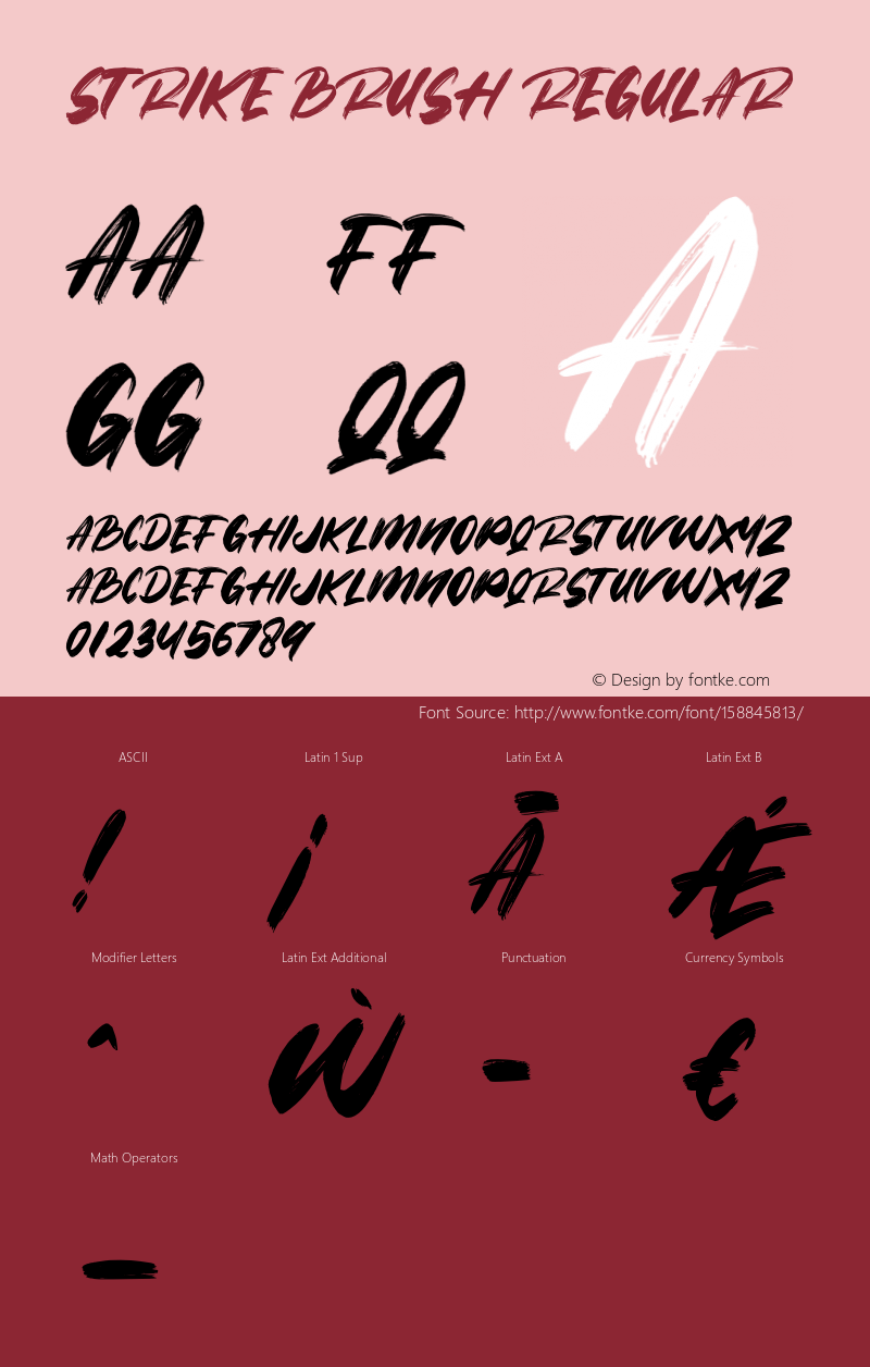 Strike Brush Version 1.00;May 1, 2021;FontCreator 12.0.0.2567 64-bit Font Sample