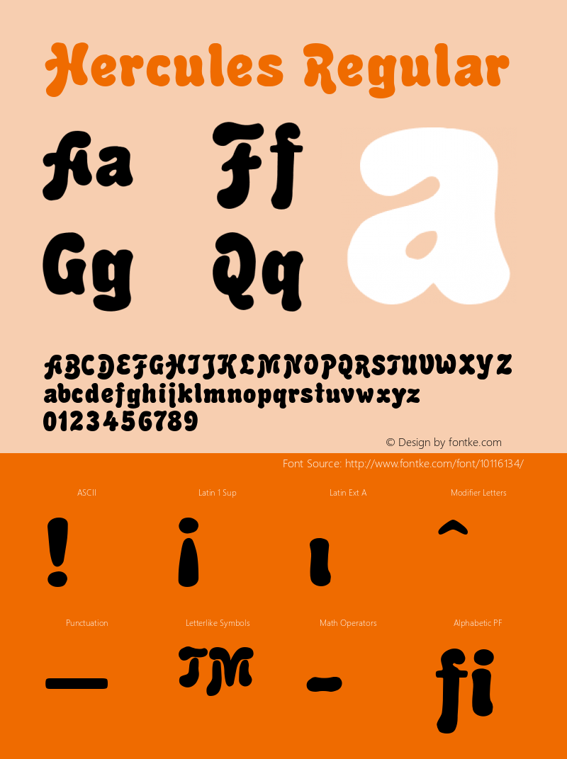 Hercules Regular 001.001 Font Sample