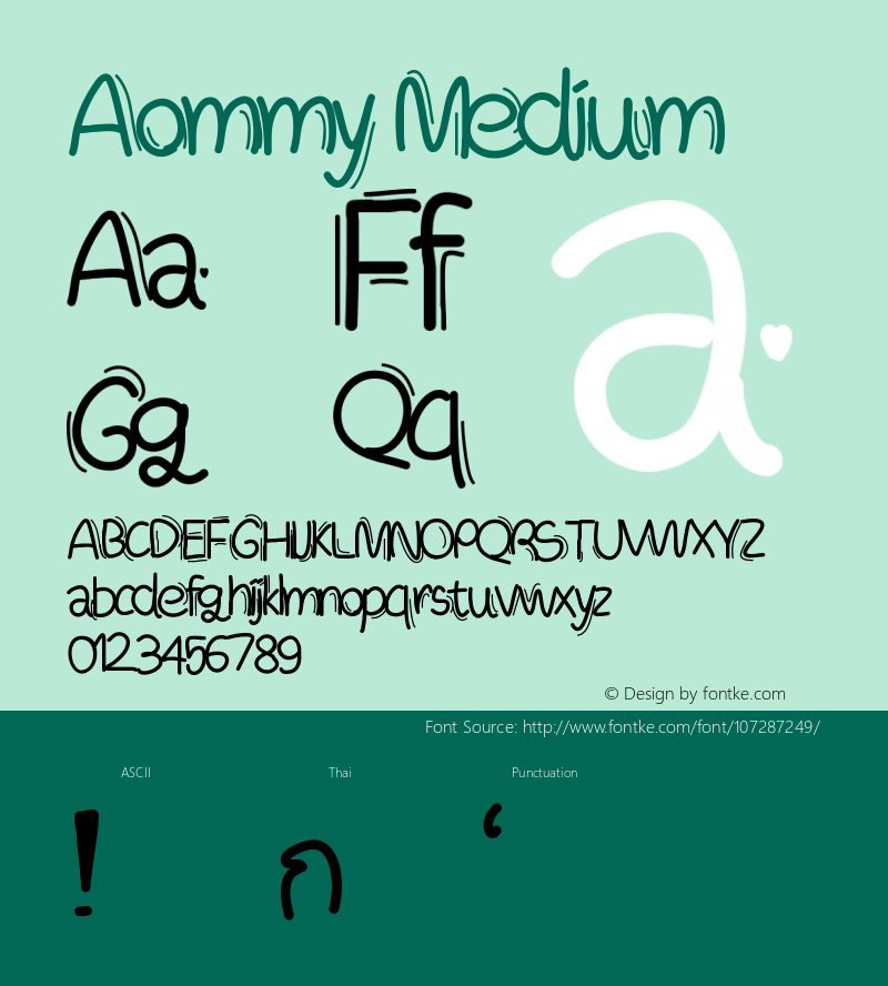 Aommy Version 001.000 Font Sample