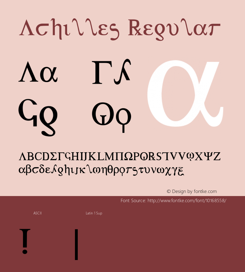Achilles Regular 1 Font Sample