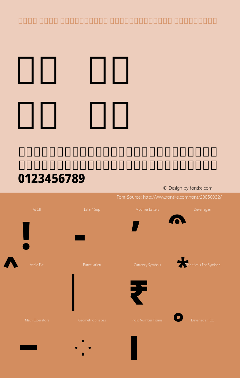 Noto Sans Devanagari SemiCondensed ExtraBold Version 2.000; ttfautohint (v1.8.2) Font Sample