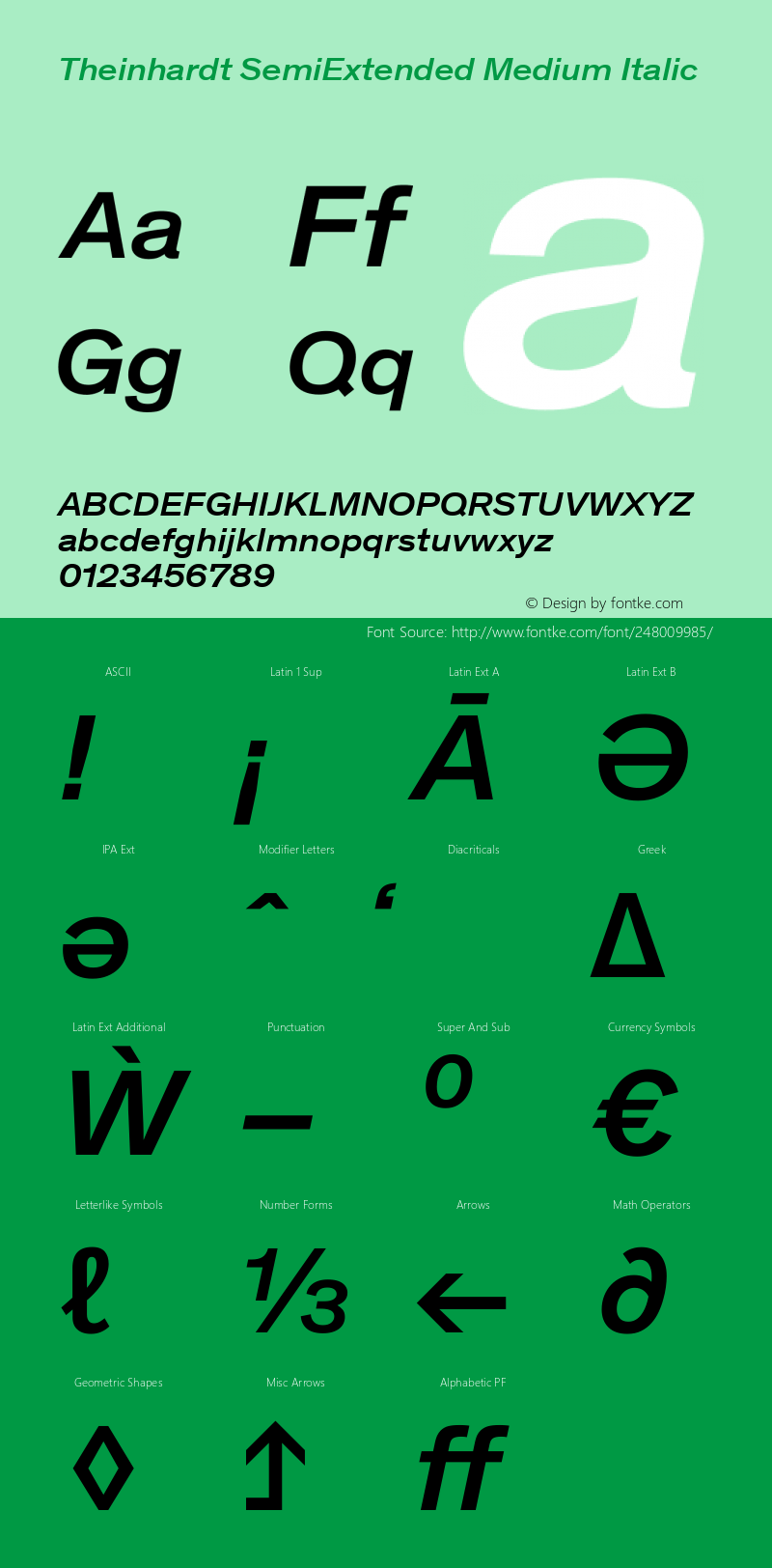 Theinhardt SemiExtended Medium Italic Version 1.002; build 0003图片样张