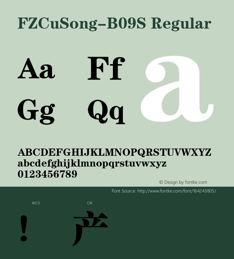 FZCuSong-B09S 4.00 Font Sample