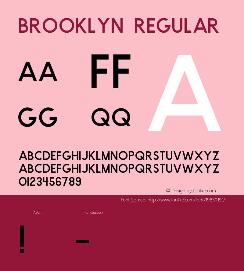Brooklyn Regular Version 1.000;PS 001.000;hotconv 1.0.88;makeotf.lib2.5.64775 Font Sample