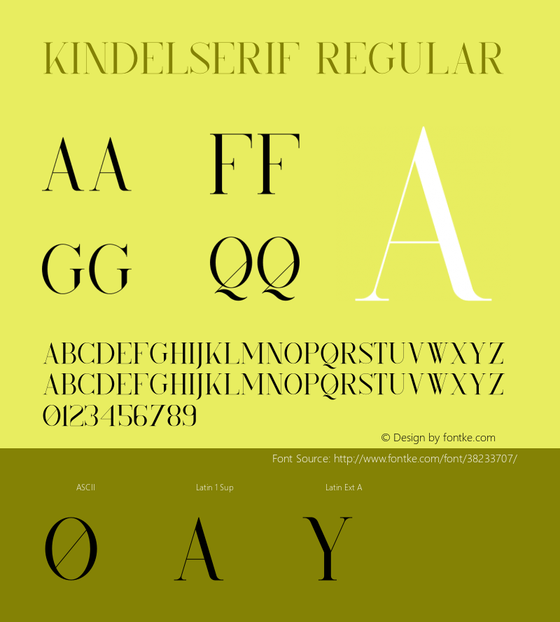 KindelSerif Version 1.002;Fontself Maker 3.3.0 Font Sample