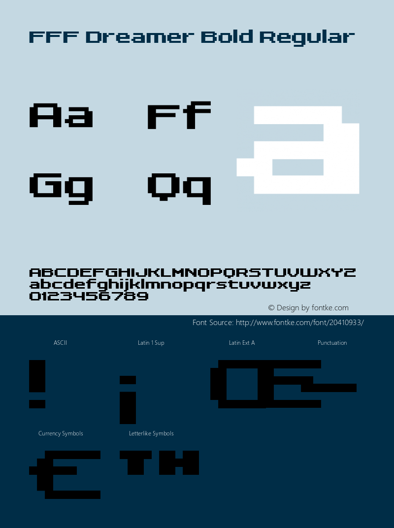 FFF Dreamer Bold 1 Font Sample