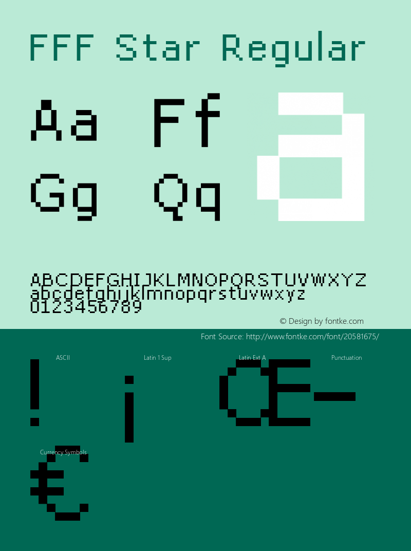 FFF Star 1.2 Font Sample