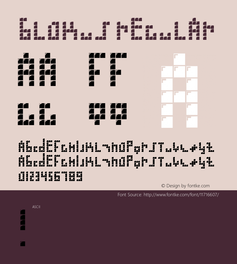 Blokus Regular Version 1.000 Font Sample