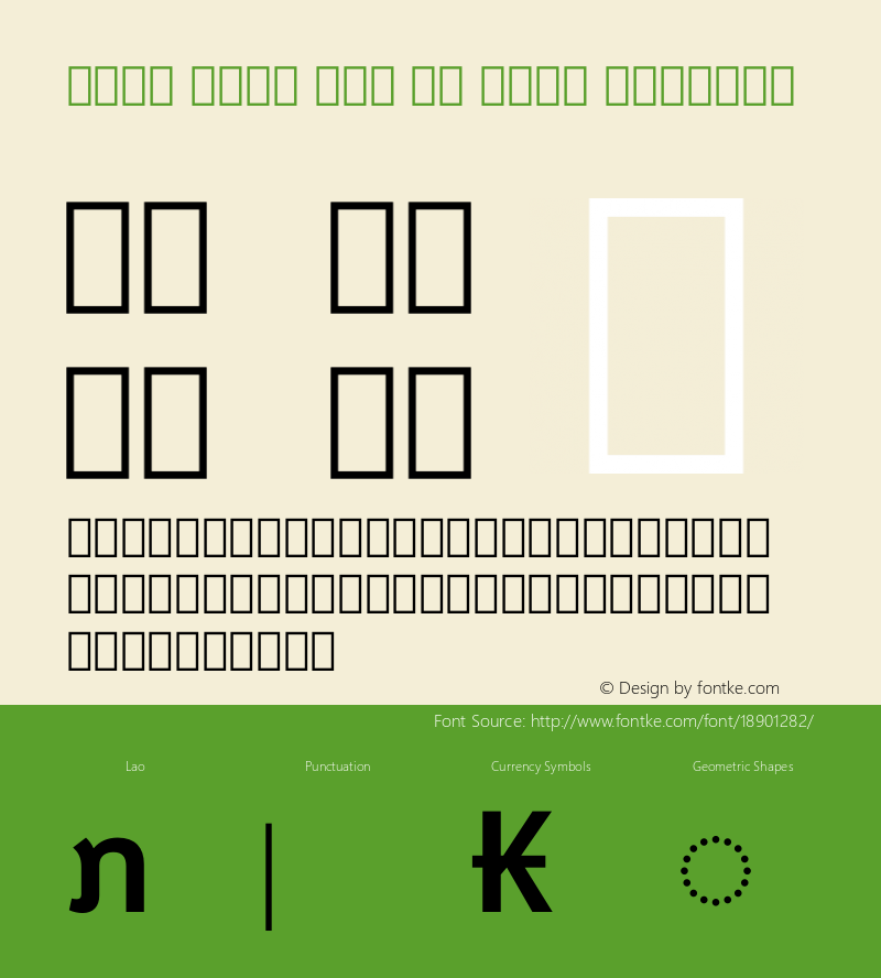 Noto Sans Lao UI Semi Regular Version 0.900 Font Sample