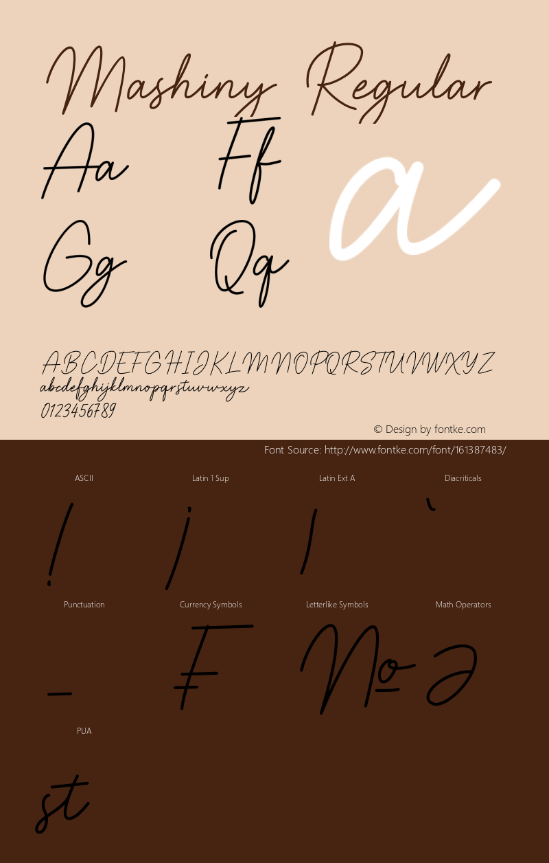 Mashiny Version 1.00;April 14, 2021;FontCreator 13.0.0.2683 64-bit Font Sample