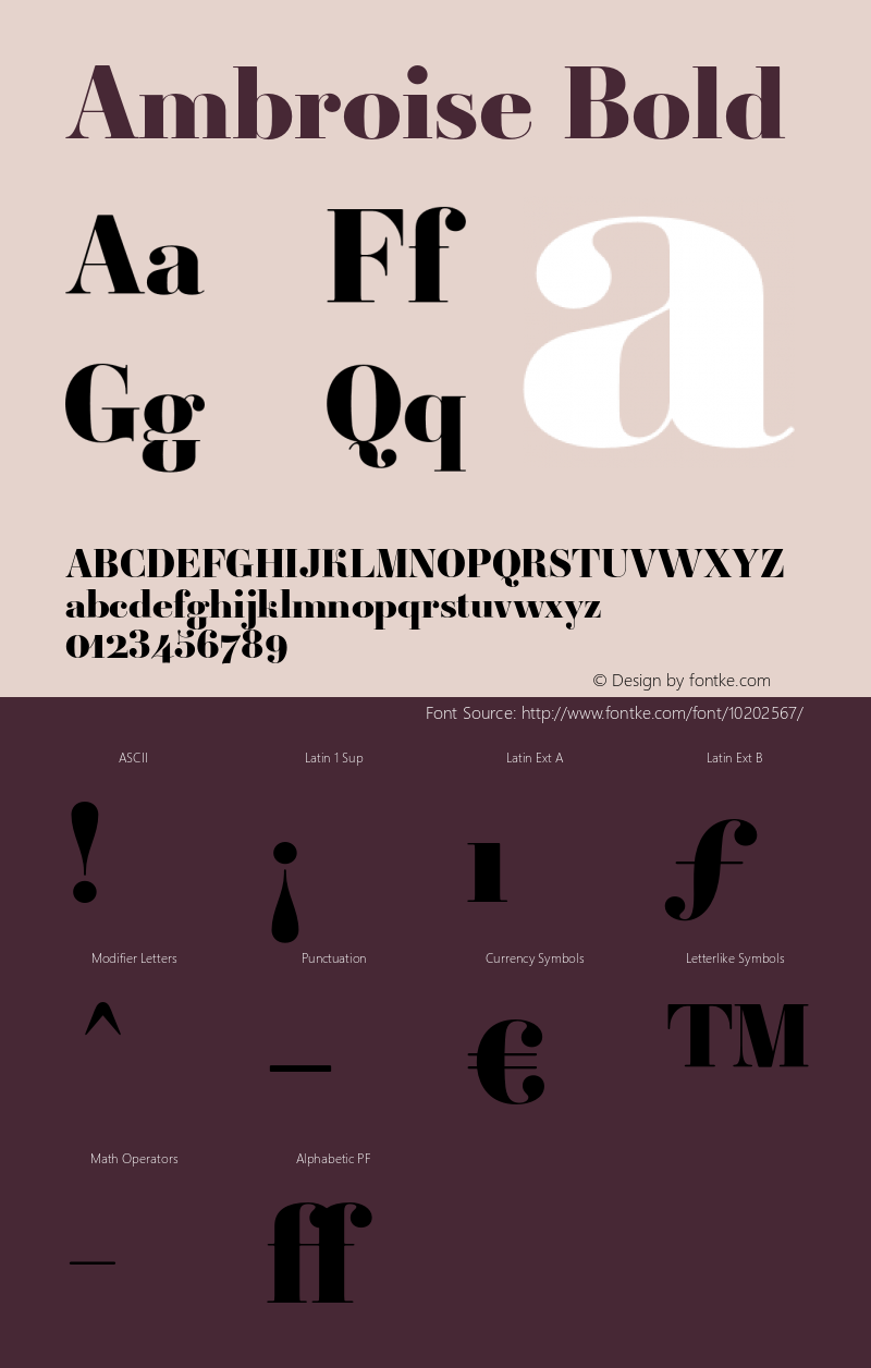 Ambroise Bold 001.000 Font Sample