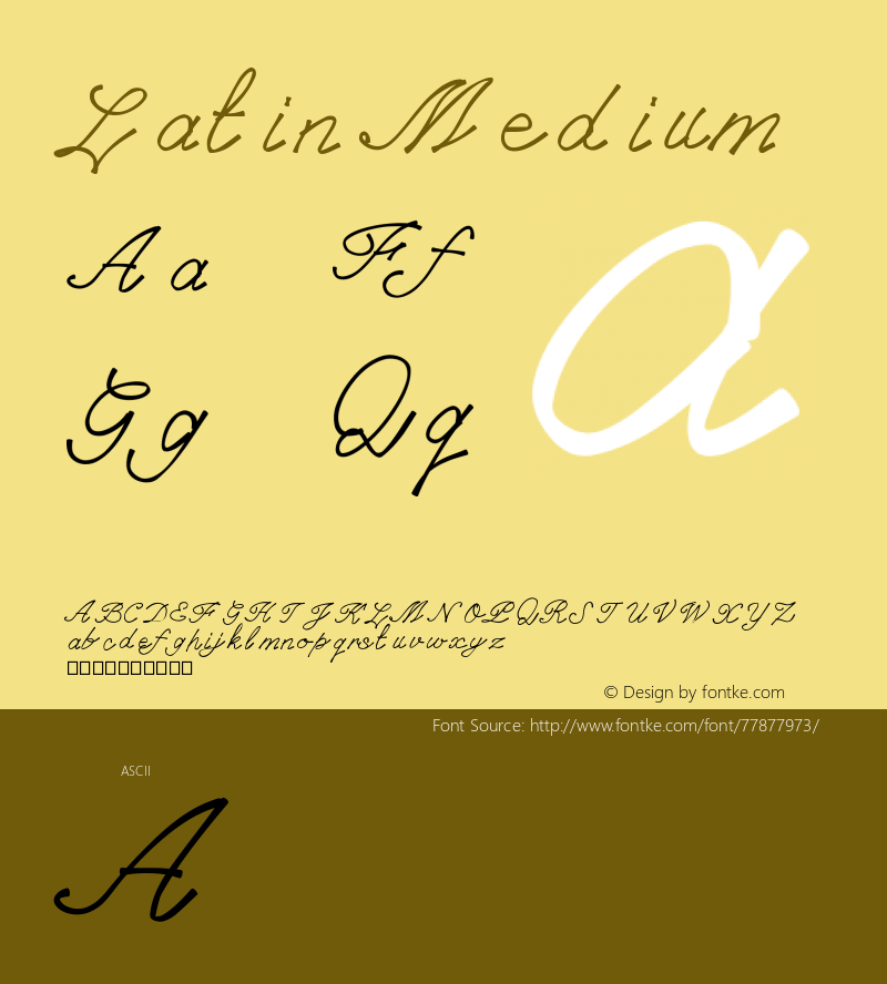 Latin Version 001.000 Font Sample